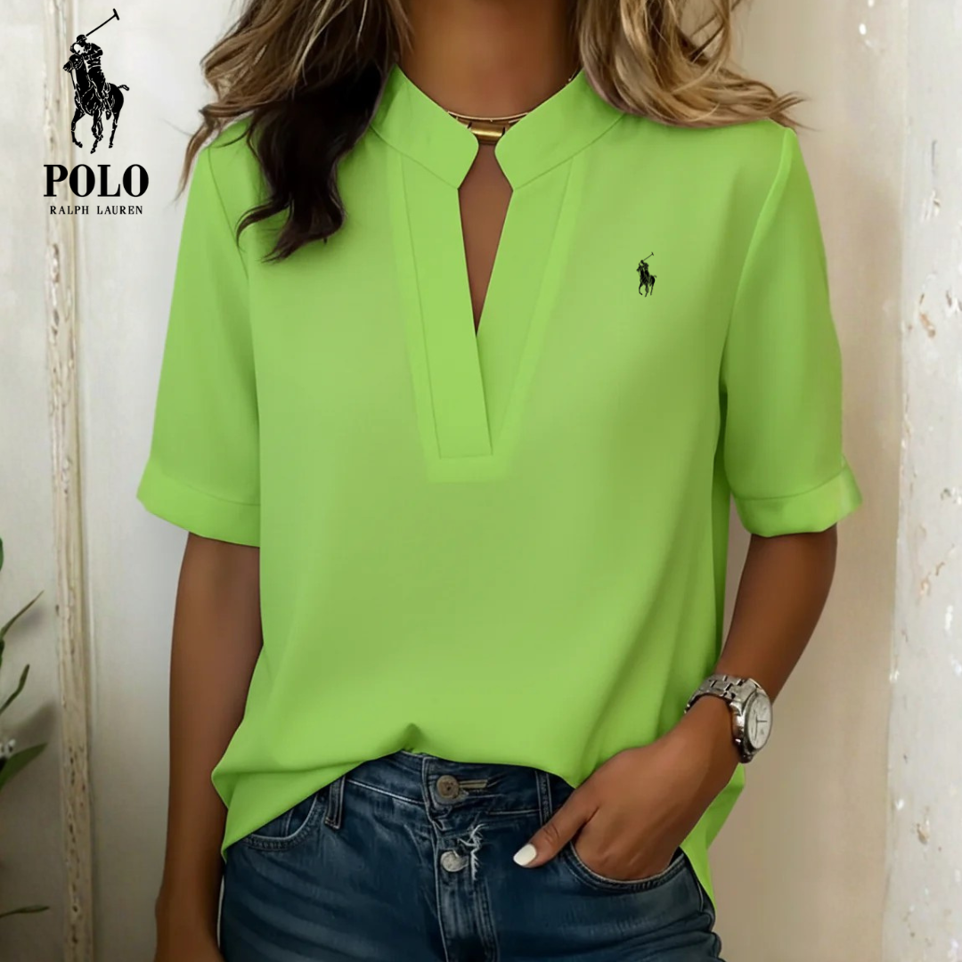 RLĀ® Sophisticated Keyhole Collar Blouse - Image 3