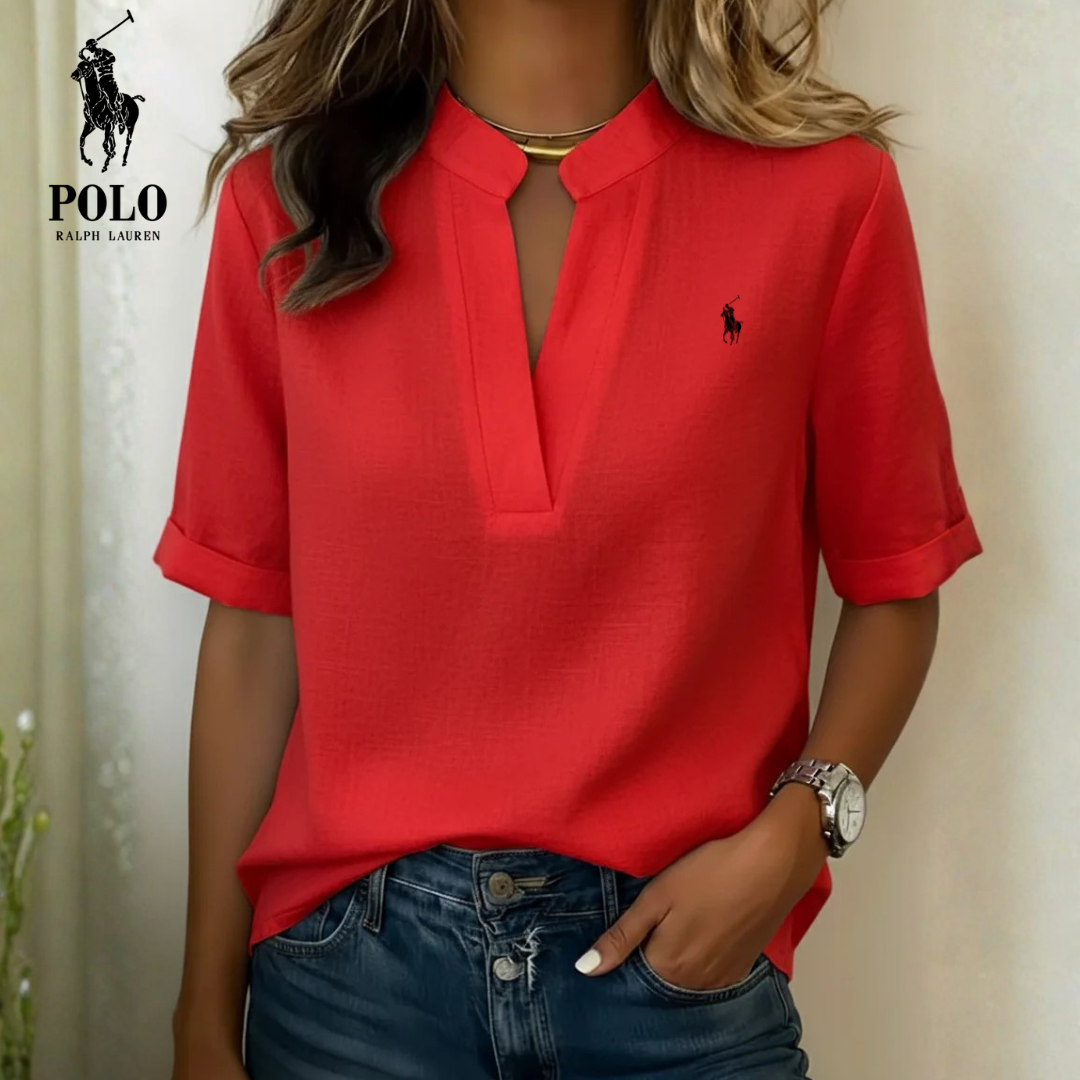 RLĀ® Sophisticated Keyhole Collar Blouse - Image 7